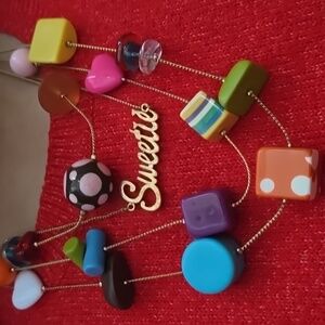 Betsey Johnson Sweetie colorful shape necklace